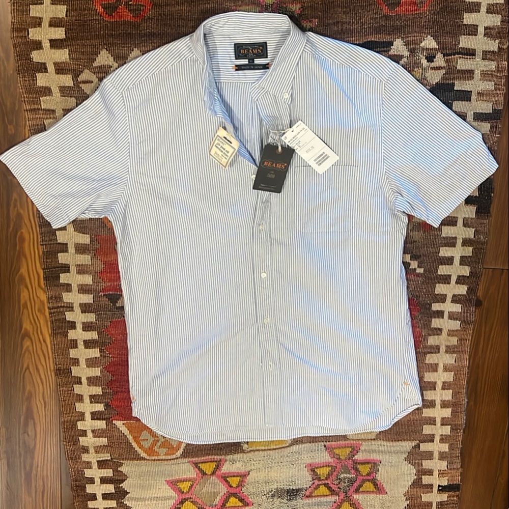 Beams Japan Seersucker Button Down Shirt